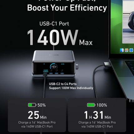 Anker Prime Charger (250W, 6 Ports, GaNPrime)