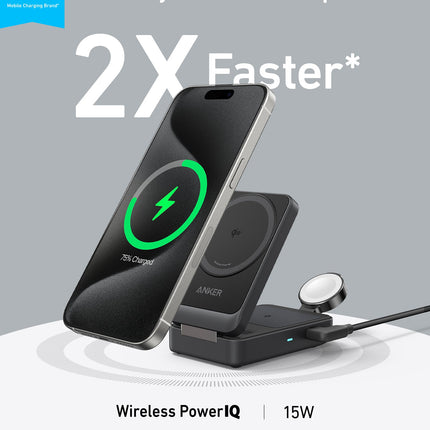 Anker MagGo Wireless Charging Station (Foldable 3-in-1)