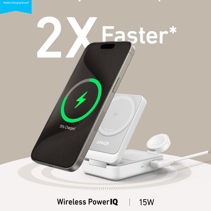 Anker MagGo Wireless Charging Station (Foldable 3-in-1)
