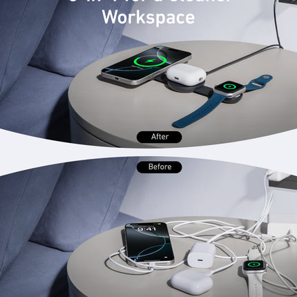 Anker MagGo Wireless Charging Station (3-in-1, Foldable Pad)