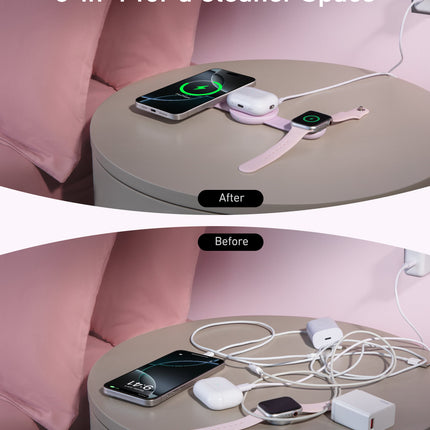 Anker MagGo Wireless Charging Station (3-in-1, Foldable Pad)