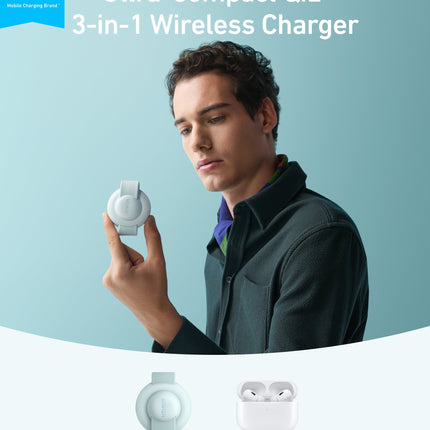 Anker MagGo Wireless Charging Station (3-in-1, Foldable Pad)