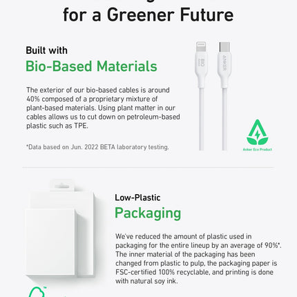 Anker <b>541</b> USB-C to Lightning Cable (Bio-Based)