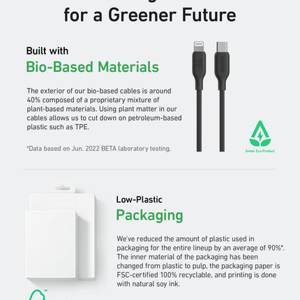 Anker <b>541</b> USB-C to Lightning Cable (Bio-Based)