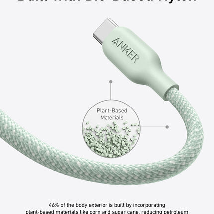 Anker <b>543</b> USB-C to USB-C Cable (Bio-Braided,6 ft)