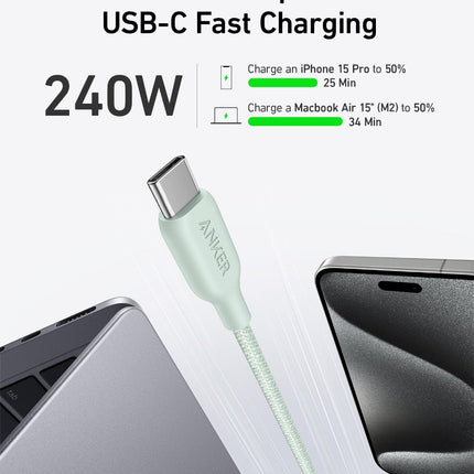 Anker <b>543</b> USB-C to USB-C Cable (Bio-Braided,6 ft)