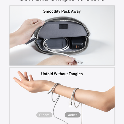 Anker USB-C to USB-C Cable (3 ft / 6 ft, 240W, Upcycled-Braided)