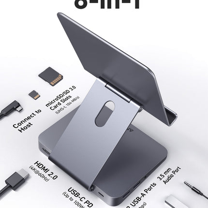 Anker <b>551</b> USB-C Hub (8-in-1, Tablet Stand)