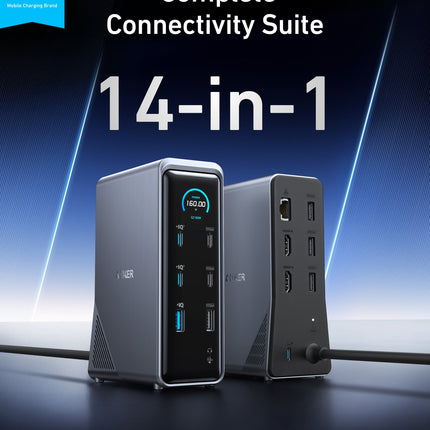 Anker Prime Charging Docking Station (14-in-1, Dual Display, 160W)
