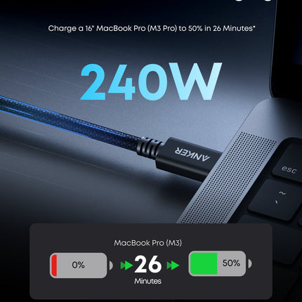 Anker Prime Thunderbolt 5 Cable (3.3 ft, 80Gbps, 240W)