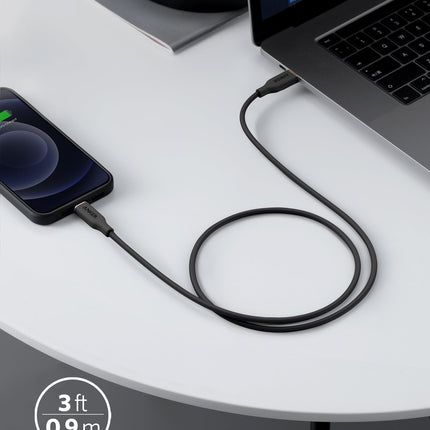 Anker <b>641</b> USB-C to Lightning Cable (Flow, 3 ft Silicone)