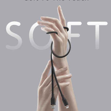 Anker <b>641</b> USB-C to Lightning Cable (Flow, 3 ft Silicone)