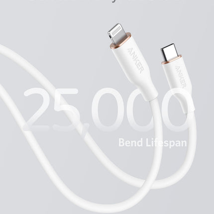 Anker <b>641</b> USB-C to Lightning Cable (Flow, 3 ft Silicone)