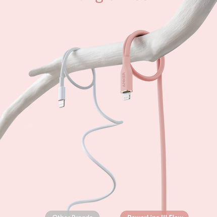 Anker <b>641</b> USB-C to Lightning Cable (Flow, 3 ft Silicone)