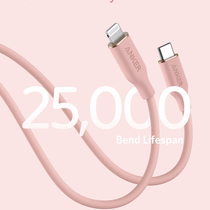 Anker <b>641</b> USB-C to Lightning Cable (Flow, 3 ft Silicone)