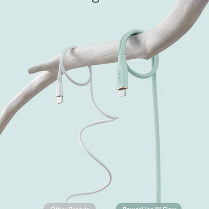 Anker <b>641</b> USB-C to Lightning Cable (Flow, 3 ft Silicone)