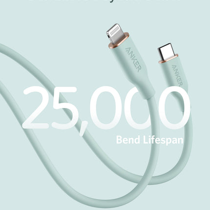 Anker <b>641</b> USB-C to Lightning Cable (Flow, 3 ft Silicone)