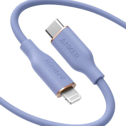 Anker <b>641</b> USB-C to Lightning Cable (Flow, 3 ft Silicone)