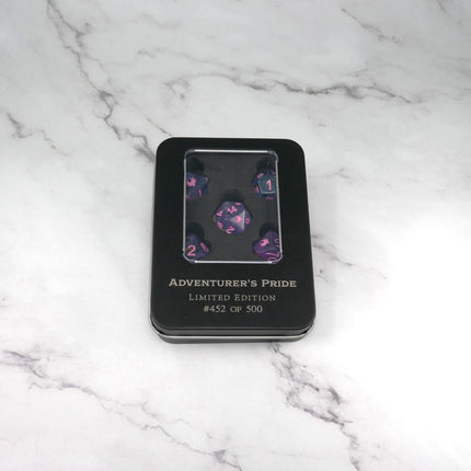 Adventurer's Pride - 7 Piece DnD Dice Set | Limited Edition RPG Gaming Dice
