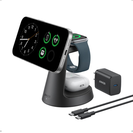 Anker MagGo Wireless Charging Station (3-in-1, Dock Stand)