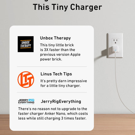 Anker <b>511</b> Charger (Nano) with USB-C to Lightning Cable