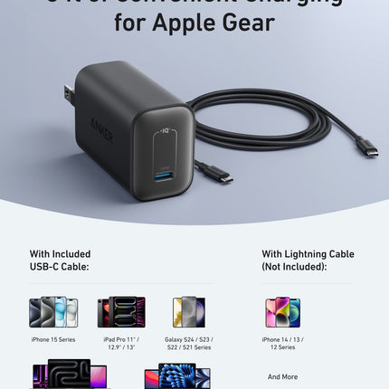 Anker Nano Charger (100W) with USB-C Cable