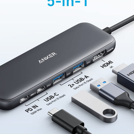 Refurbished Anker <b>332</b> USB-C Hub (5-in-1)
