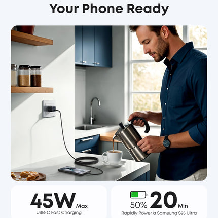 Anker Nano Charger (45W) with USB-C to USB-C Cable