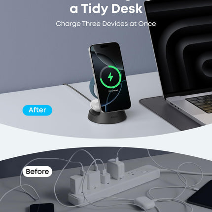 Anker MagGo Wireless Charging Station (3-in-1, Dock Stand)