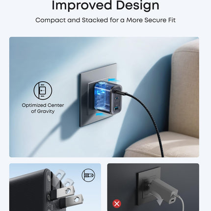 Anker Nano Charger (70W, 3 Ports)