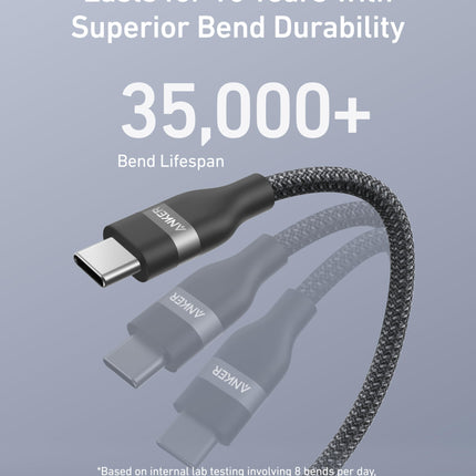 Anker USB-A to USB-C Cable (3 ft / 6 ft, Upcycled-Braided)