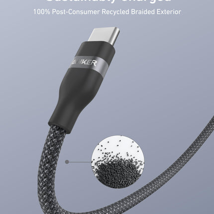 Anker USB-A to USB-C Cable (3 ft/6 ft, Upcycled-Braided)