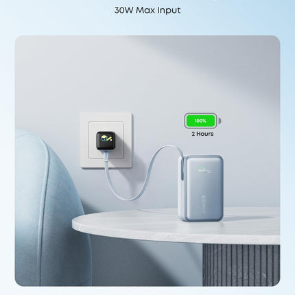 Anker Nano Power Bank (10K, 45W, Built-In Retractable USB-C Cable)