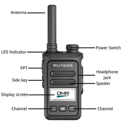 RUYAGE DP20 Motorola Compatible DMR Digital Two Way Radio
