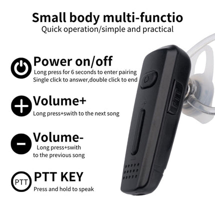 RUYAGE Zello Bluetooth Earpiece Wireless PTT Headset for Walkie Talkie