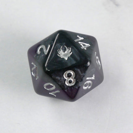 Forgotten Amethyst - 7 Piece DnD Dice Set | Acrylic RPG Gaming Dice