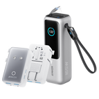Silver / Power Bank + Travel Adapter