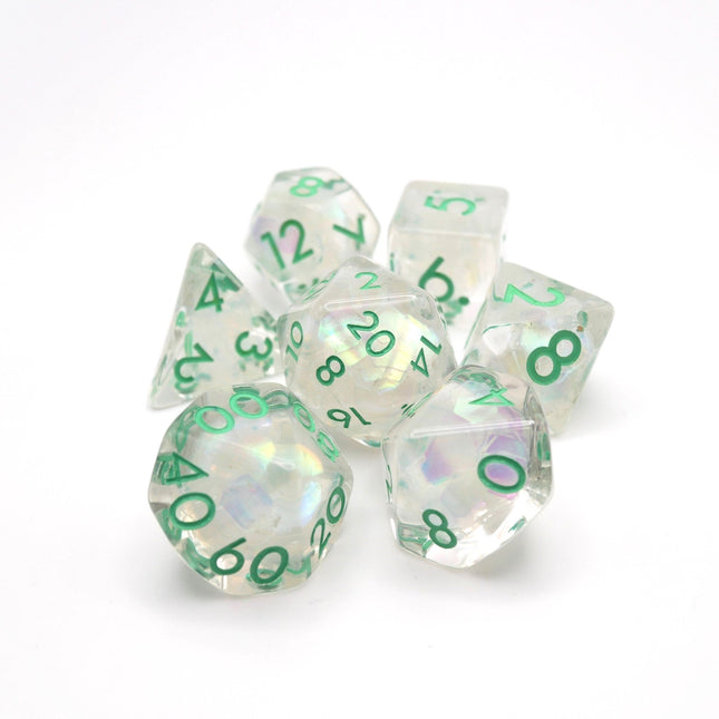 Frosted Meadow - 7 Piece DnD Dice Set | Acrylic RPG Gaming Dice