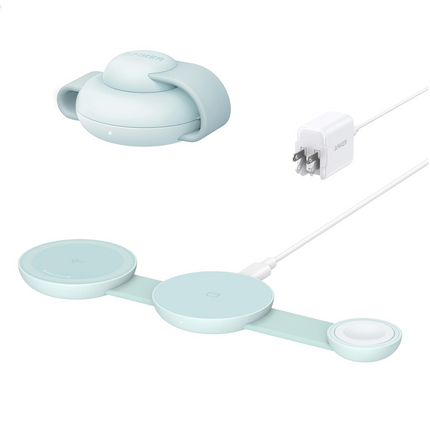 Anker MagGo Wireless Charging Station (3-in-1, Foldable Pad)