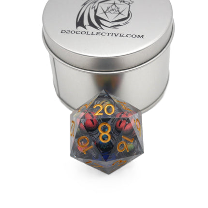 Hydra's Eyes | Giant D20 Moving Eye DnD Dice | Acrylic RPG Gaming Dice