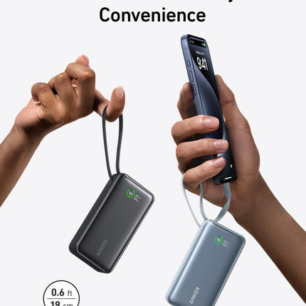Anker Nano Power Bank (30W, Built-In USB-C Cable)