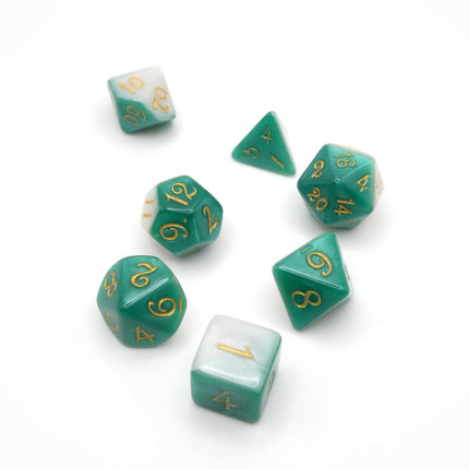 Two-Faced Iguana - 7 Piece DnD Dice Set | Acrylic RPG Gaming Dice