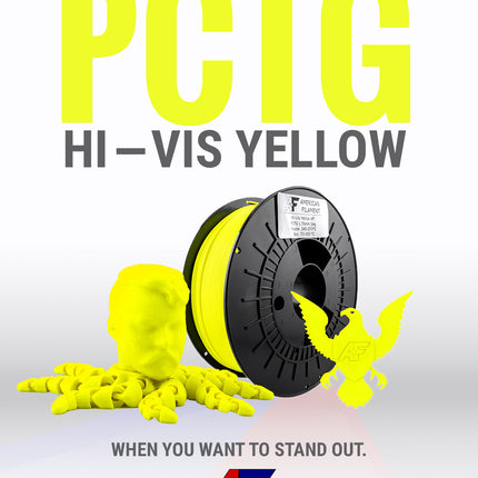 Hi-Vis Yellow AF 1.75mm PCTG Filament Made in the USA!