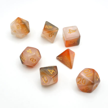 Jovian Cloud - 7 Piece DnD Dice Set | Acrylic RPG Gaming Dice
