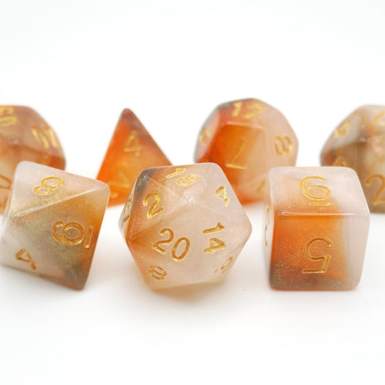 Jovian Cloud - 7 Piece DnD Dice Set | Acrylic RPG Gaming Dice
