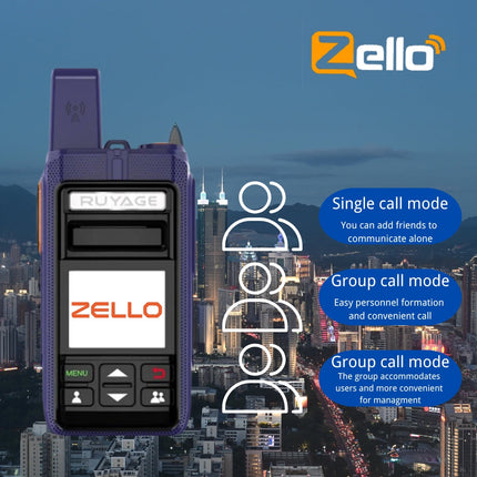 RUYAGE RY70 Zello 4G LTE PoC Radio Long Range Nationwide Walkie Talkie