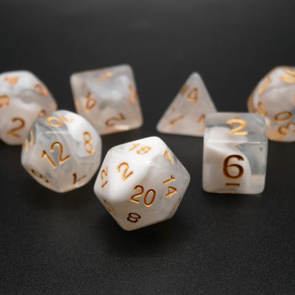 Lost Memories - 7 Piece DnD Dice Set | Acrylic RPG Gaming Dice
