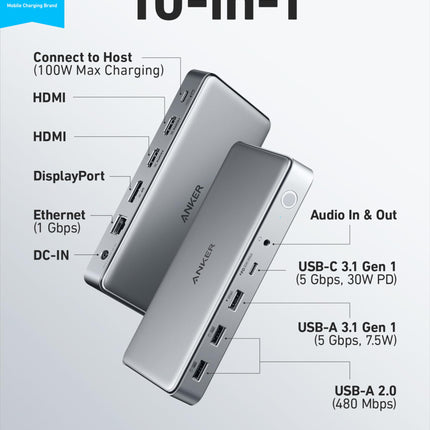 Anker <b>563</b> USB-C Docking Station (10-in-1)