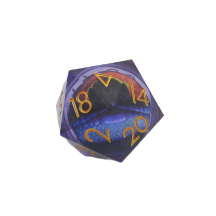 Owlbear's Eye - Giant D20 Moving Eye DnD Dice | Acrylic RPG Gaming Dice
