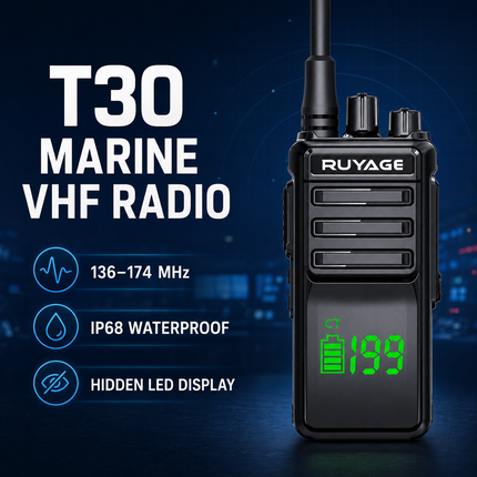 RUYAGE T30 10W IP68 Waterproof VHF/UHF Walkie Talkie